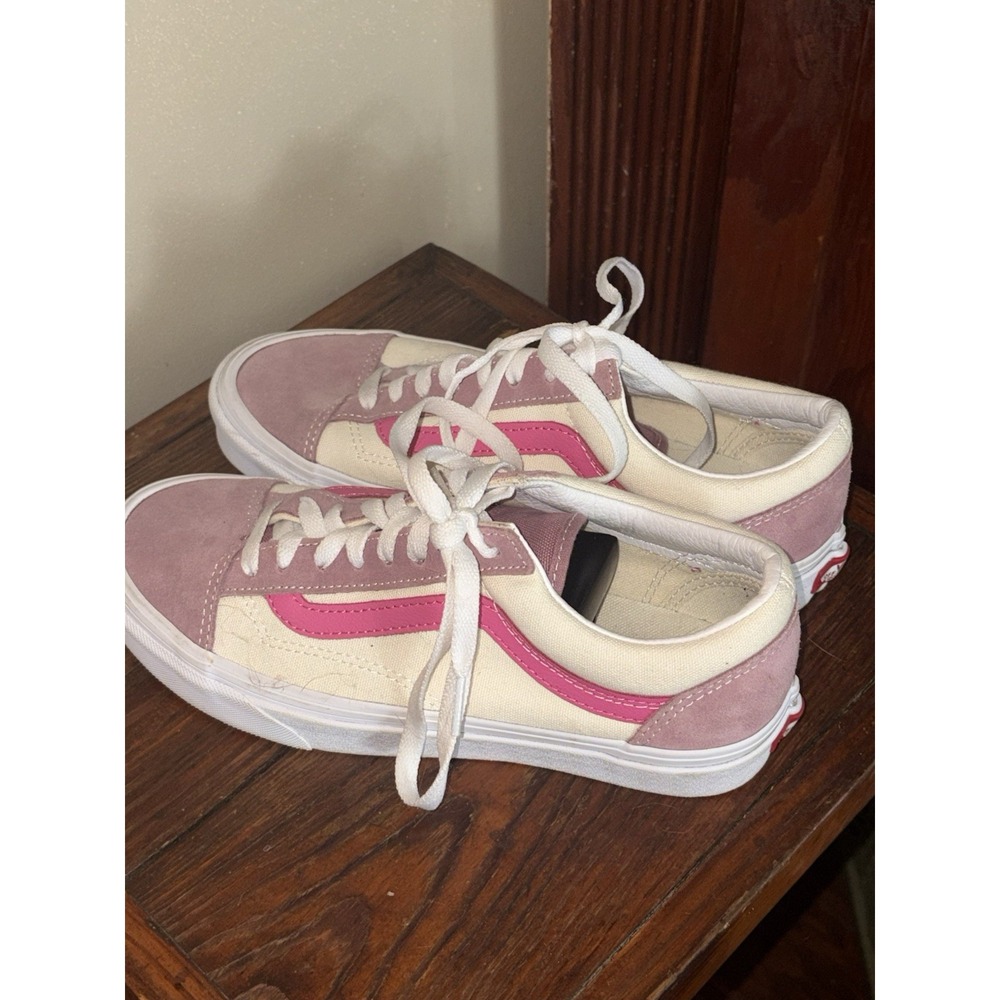 Size 8 Vans Sneakers Shoes Pink Streetwear Athletic Retro Athleisure
